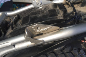 Broken metal sheets CRF250L