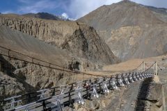 The swinging bridges move while riding on them